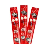 Long Sour Jelly Candy Strawberry - kwaśne żelki paski o smaku truskawkowym | Haitai 