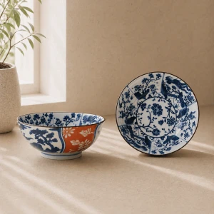 Miska porcelanowa ze wzorem botanica Ø18 cm