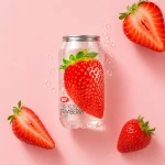 Sparkling Strawberry – napój gazowany o smaku truskawki 350 ml | OKF