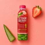 Strawberry with Aloe - napój aloesowy o smaku truskawkowym 500 ml | OKF