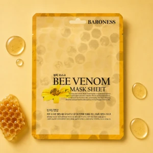 Baroness | Bee Venom Mask Sheet - Odmładzająco-ujędrniająca maska w płachcie z jadem pszczelim