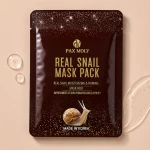 Pax Moly | Real Snail Mask Pack - Nawilżająco-ujędrniająca maska w płachcie z filtratem ze śluzu ślimaka