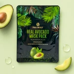 Pax Moly | Real Avocado Mask Pack - Nawilżająco-odżywcza maska w płachcie z ekstraktem z awokado