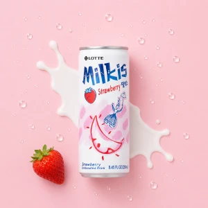 Milkis Strawberry - mleczna soda o smaku truskawkowym 250 ml | Lotte