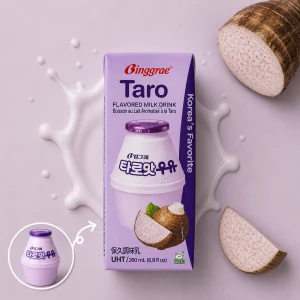 Koreańskie mleko taro 200 ml | Binggrae