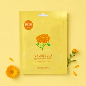 Baroness | Calendula Flower Mask Sheet - Kojąca maska w płachcie z ekstraktem z kwiatu nagietka