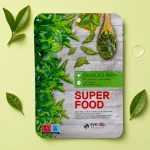Eyenlip | Super Food Green Tea Mask - Maska w płachcie z zieloną herbatą o działaniu ochronnym, nawilżającym i łagodzącym