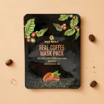 Pax Moly | Real Coffee Mask Pack - Odmładzająco-rozświetlająca maska w płachcie do twarzy z ekstraktem z kawy