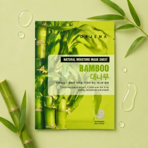Orjena | Natural Moisture Mask Sheet Bamboo - Maska w płachcie z ekstraktem z bambusa o działaniu rozświetlającym
