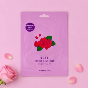 Baroness | Rose Flower Mask Sheet - Maska w płachcie przeciwzmarszczkowa z ekstraktem z kwiatu róży