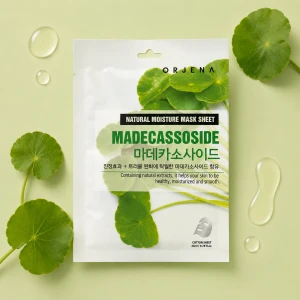 Orjena | Natural Moisture Mask Sheet Madecassoside - Łagodząca maska w płachcie z madekasozydem