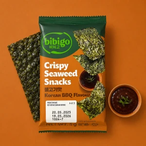 Crispy Seaweed Snack Korean BBQ Flavour - przekąska z prażonych glonów o smaku BBQ | Bibigo