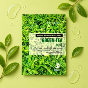 Orjena | Natural Moisture Mask Sheet Green Tea - Kojąco-oczyszczająca maska w płachcie z ekstraktem z zielonej herbaty