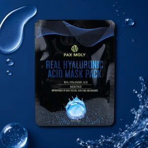 Pax Moly | Real Hyaluronic Acid Mask Pack - Intensywnie nawilżająca maska w płachcie do twarzy z kwasem hialuronowym