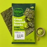 Crispy Seaweed Snack Wasabi Flavour - przekąska z prażonych glonów o smaku wasabi 5 g | Bibigo