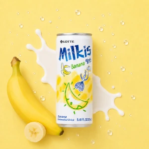 Milkis Banana - mleczna soda o smaku bananowym 250 ml | Lotte