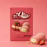 Mochi Strawberry Cheesecake Mochi - mochi o smaku truskawkowego sernika | QLove