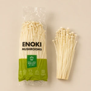 Świeże grzyby Enoki 100 g | Green Mushroom Farm