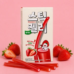 Strawberry Stick Jelly - żelki sznurki o smaku truskawkowym 60 g | Kunyoung