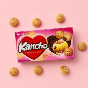 Kancho Choco Biscuit - ciasteczka z nadzieniem czekoladowym | Lotte