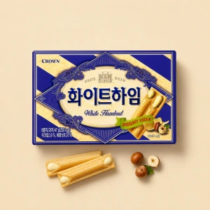 White Heim White Hazelnut - ciastka z kremem o smaku orzechów laskowych 47 g | Crown