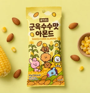 Baked Corn Almond - migdały o smaku prażonej kukurydzy | BT21