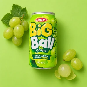 Big Ball Grape - napój o smaku winogronowym z kawałkami owoców 340 ml | OKF