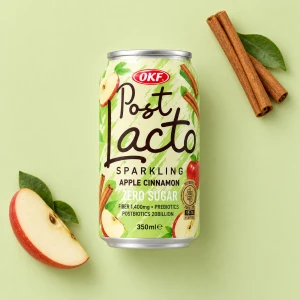 Post Lacto Sparkling Apple Cinnamon - napój gazowany o smaku jabłkowo-cynamonowym 350 ml | OKF