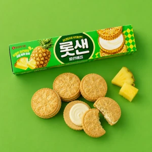 Sand Pineapple Cream Biscuit - ciastka z kremem ananasowym | Lotte