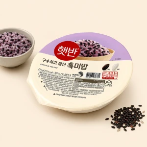 Hetban Cooked Black Rice - gotowy mix białego i czarnego ryżu do mikrofalówki 210 g | CJ